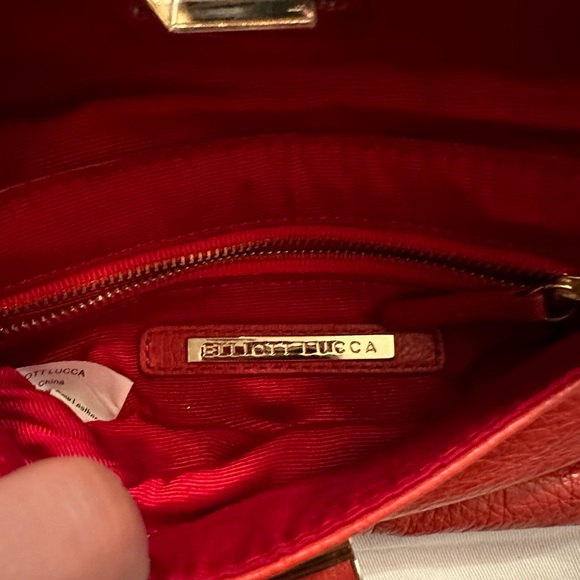 Elliott Lucca Red Woven Leather Wristlet - Picture 2 of 4